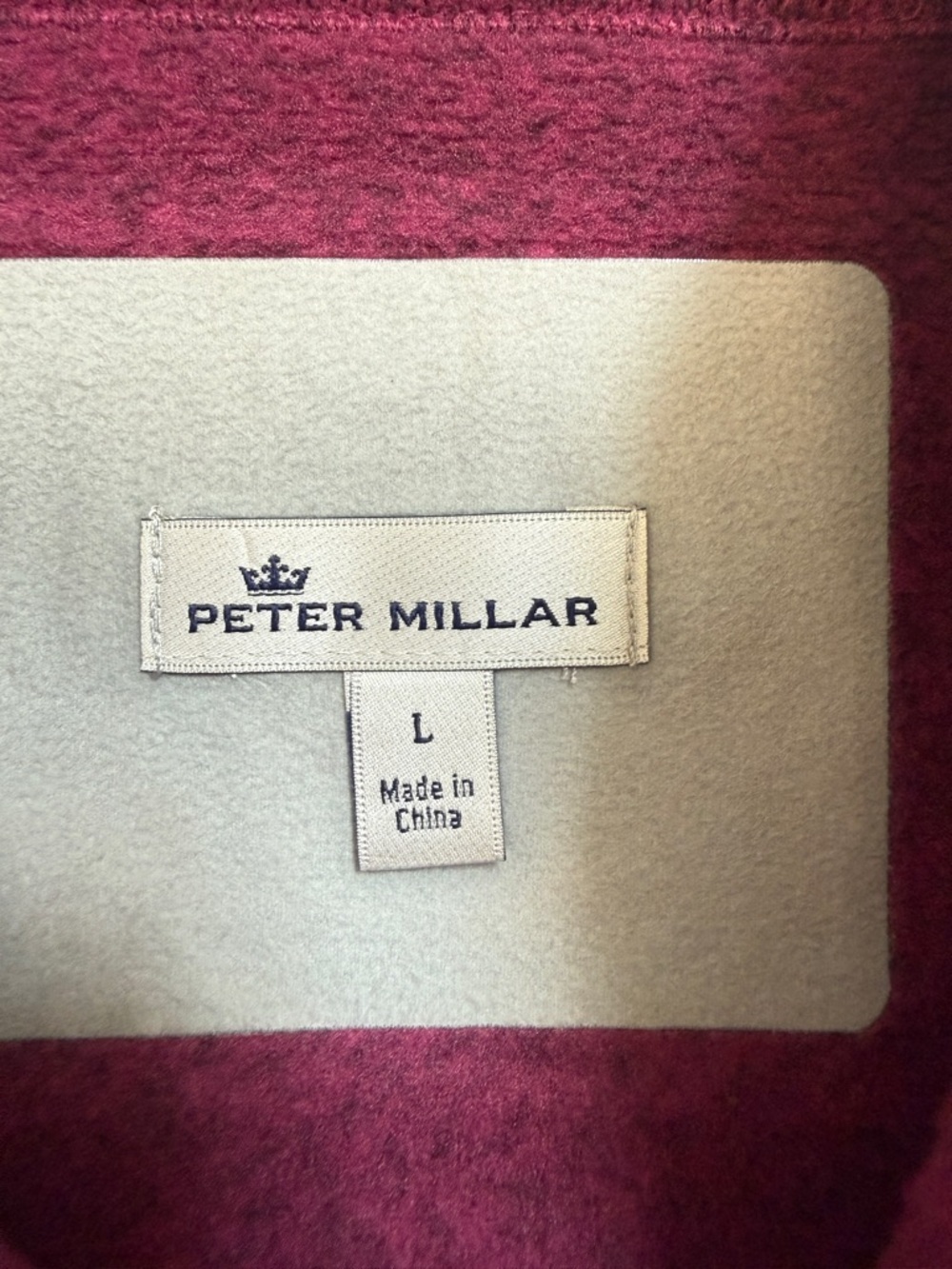 PETER MILLAR FULL ZIP VEST MAROON Size Large - Picture 6 of 9